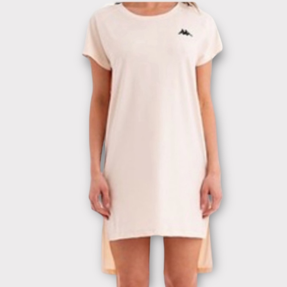 Kappa Women’s Dress XS Logo Trim High Low Hem Peach Streetwear Casual NWOT